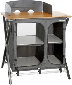 Brunner Mercury Cross Square Cooker HWT Keuken Kabinet, Grijs