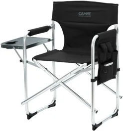 CAMPZ Aluminium Bestuurdersstoel, Zwart/grijs