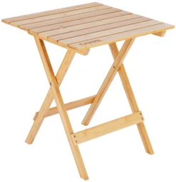 CAMPZ Bamboe Klaptafel 51x49,7x57,7cm, Bruin