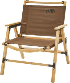 CAMPZ Nagano Chair Bamboo Compact, Bruin/beige