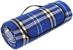 CAMPZ Picknick Deken, Blauw/wit