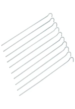 CAMPZ Stalen Tentharing 30cm Recht, Grijs