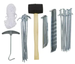 CAMPZ Tent Accessoires Set 50 Stuks, Zilver