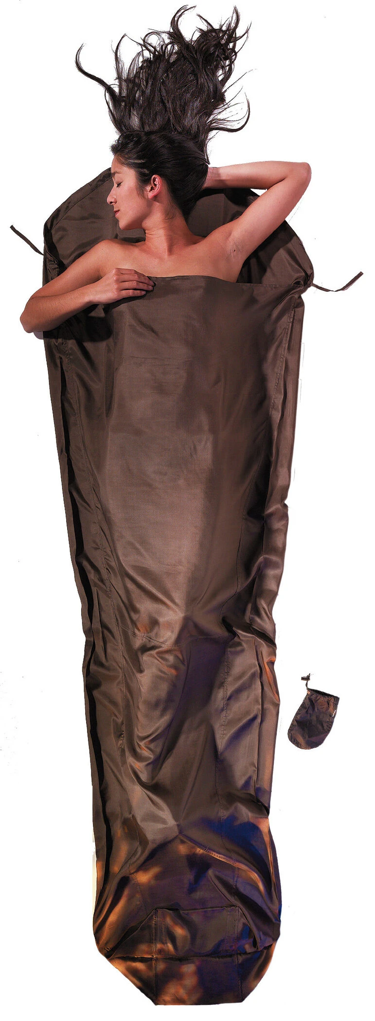 Cocoon MummyLiner Zijde, Bruin 1 Cocoon MummyLiner Zijde, Bruin