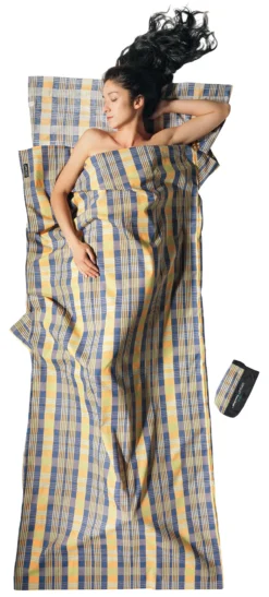 Cocoon TravelSheet Katoen, Blauw/geel