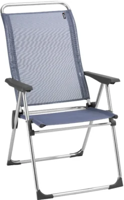 Lafuma Mobilier Alu Cham Campingstoel Met Cannage Phifertex, Blauw