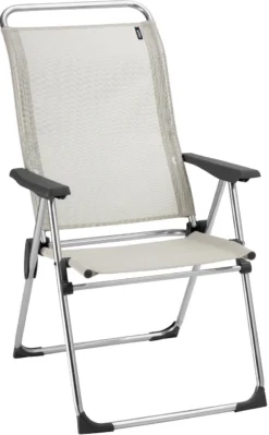 Lafuma Mobilier Alu Cham Campingstoel Met Cannage Phifertex, Beige