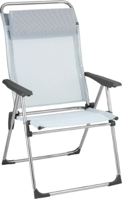 Lafuma Mobilier Alu Cham XL Campingstoel Met Cannage Phifertex, Blauw