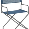 Lafuma Mobilier FGX XL Directeurstoel Met Armleuning Met Cannage Phifertex, Blauw/zwart