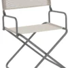 Lafuma Mobilier FGX XL Directeurstoel Met Armleuning Met Cannage Phifertex, Beige/zwart