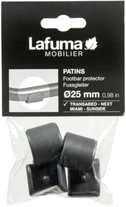 Lafuma Mobilier Footbar Protector Ø25mm 4 Stuks, Grijs