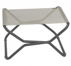 Lafuma Mobilier Next Voetenbankje Met Cannage Phifertex, Beige/grijs