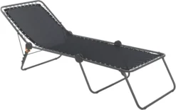Lafuma Mobilier Siesta L Lounger Batyline With Cannage Phifertex, Zwart