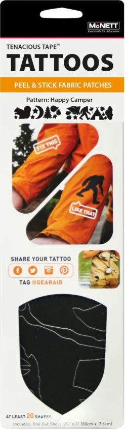 GEAR AID Tenacious Reparatie Tattoos Happy Camper