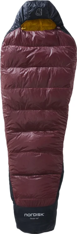 Nordisk Oscar +10° Mummy Slaapzak M, Zwart/rood