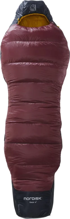 Nordisk Oscar -2° Curve Slaapzak L, Zwart/rood