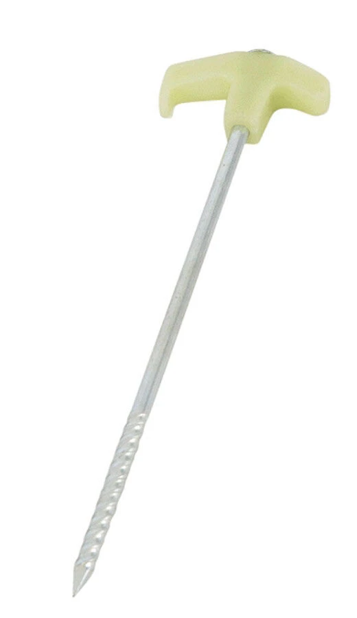 Outwell Spike Glow Peg Steel Tentharing, Zilver/geel 1 Outwell Spike Glow Peg Steel Tentharing, Zilver/geel