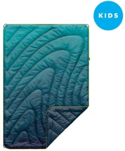 Rumpl Original Puffy Printed Deken 1 Persoon Jongeren, Petrol/blauw