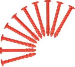 SwissPiranha RT90 Tent Pegs 10-Pieces With Säckli Bag, Rood